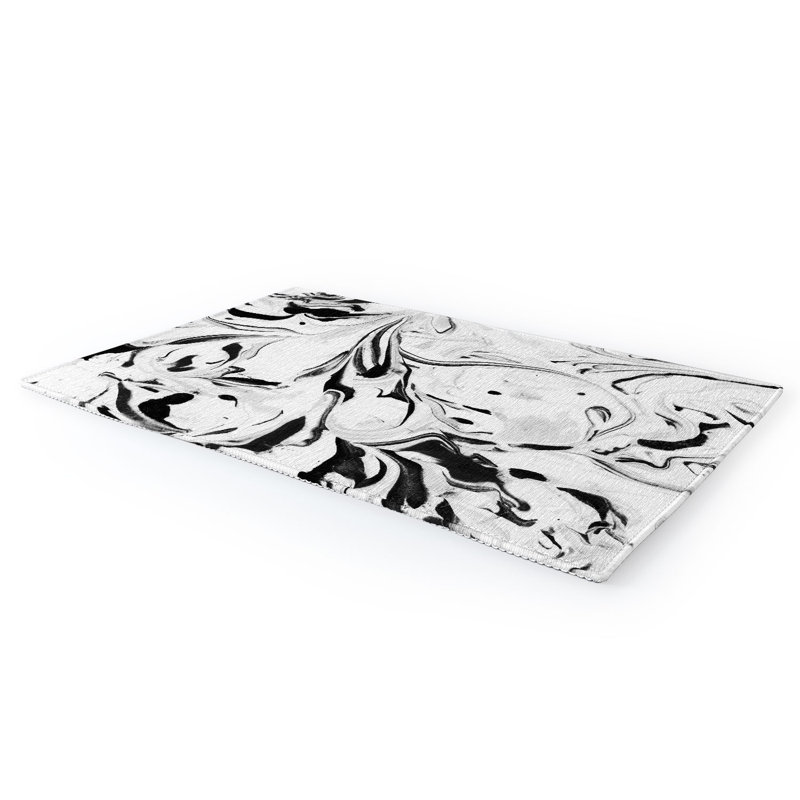 East Urban Home Abstract Black/White Area Rug Wayfair